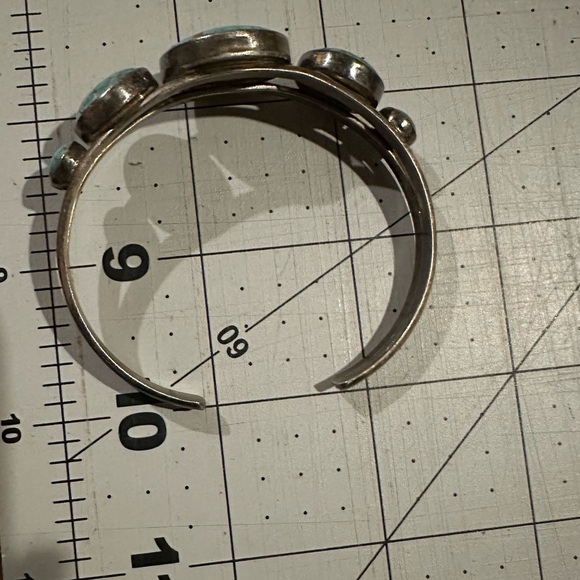 Vintage Jay King DTR Turquoise Stone Sterling Silver Desert Rose Cuff Bracelet - Picture 16 of 16